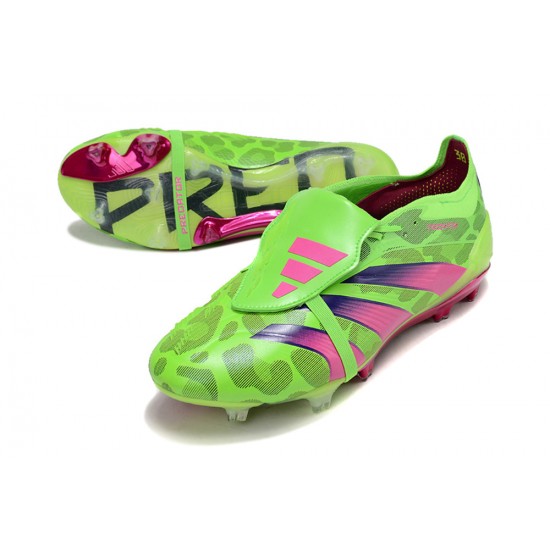 Popular Goods Adidas Predator Elite Tongue FG Green Peach Deep Blue Low Soccer Cleats Shop