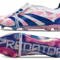 Adidas Predator Elite Tongue FG Pink Deep Blue White Low Soccer Cleats