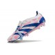 The Best Selling Line Adidas Predator Elite Tongue FG Pink Deep Blue White Low Soccer Cleats Online