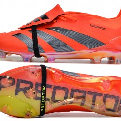 Adidas Predator Elite Tongue FG Red Black Yellow Low Soccer Cleats