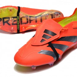 Adidas Predator Elite Tongue FG Red Black Yellow Low Soccer Cleats