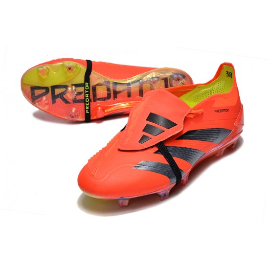 Click To Order Adidas Predator Elite Tongue FG Red Black Yellow Low Soccer Cleats Shop