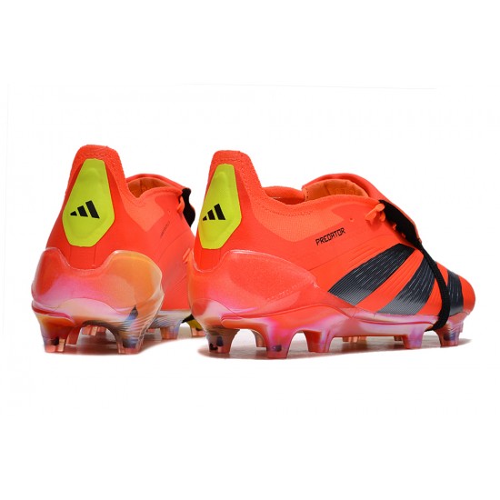 Click To Order Adidas Predator Elite Tongue FG Red Black Yellow Low Soccer Cleats Shop