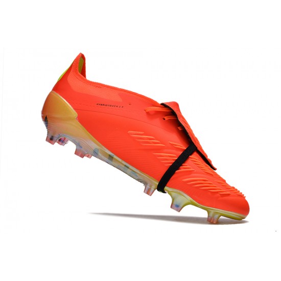 Click To Order Adidas Predator Elite Tongue FG Red Black Yellow Low Soccer Cleats Shop