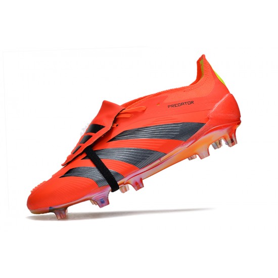 Click To Order Adidas Predator Elite Tongue FG Red Black Yellow Low Soccer Cleats Shop