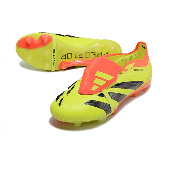 Adidas Predator Elite Tongue FG Yellow Black And Orange Low Soccer Cleats
