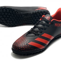 Adidas Predator Mutator 20.4 TF Low Black Red Soccer Cleats