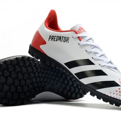 Adidas Predator Mutator 20.4 TF Low White Black Red Soccer Cleats