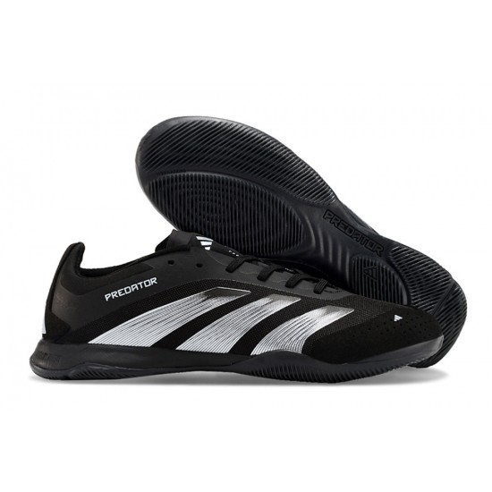 Goods That Sell Well Adidas Predator 24 Elite IC Black Grey Women and Men Soccer Cleats Online