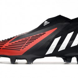 Adidas Predator Edge High FG Black White Red Soccer Cleats