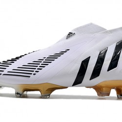 Adidas Predator Edge High FG White Black Gold Soccer Cleats