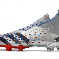 Adidas Predator Freak .1 High FG Silver Black Red Soccer Cleats