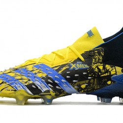 Adidas Predator Freak.1 FG Black Yellow Blue Low Soccer Cleats