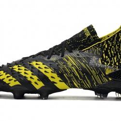 Adidas Predator Freak.1 FG Black Yellow Low Soccer Cleats