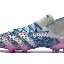 Adidas Predator Freak.1 FG Purple Silver Blue Low Soccer Cleats