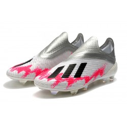 Adidas X 19 FG Silver Peach Black Soccer Cleats