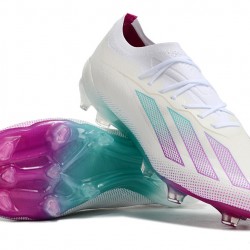 Adidas X 23 Crazyfast.1 FG  Soccer Cleats Beige White Purple For Men 