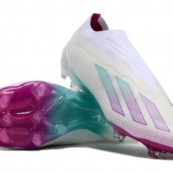 Adidas X 23 Crazyfast.1 Messi FG Boost Soccer Cleats Beige White Purple For Men 