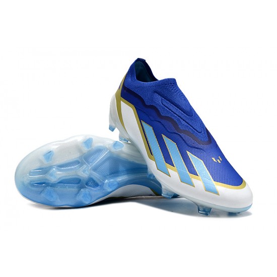 Order To Buy Adidas X CRAZYFAST.1 FG Bule White Mens Soccer Cleats Sale