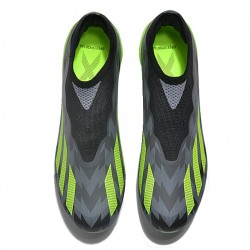 Adidas X Crazyfast.1 Laceless FG Low Soccer Cleats Black Green For Men 