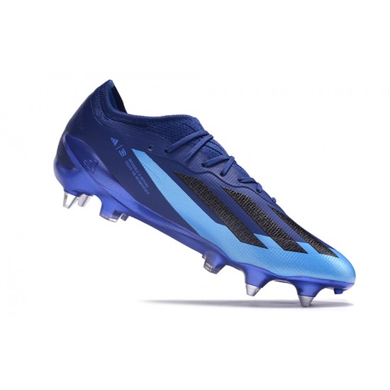 Adidas X Crazyfast1 SG Deep Blue And Blue Low Soccer Cleats