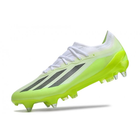 Adidas X Crazyfast1 SG Green White Black Low Soccer Cleats