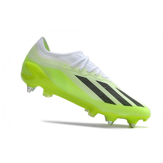 Adidas X Crazyfast1 SG Green White Black Low Soccer Cleats