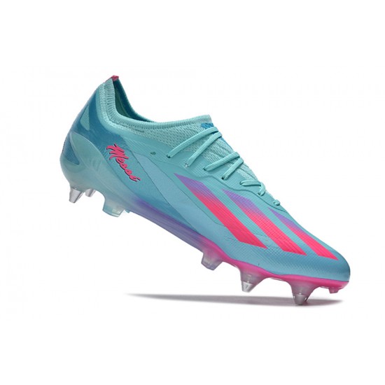 Adidas X Crazyfast1 SG Ltblue Pink Low Soccer Cleats
