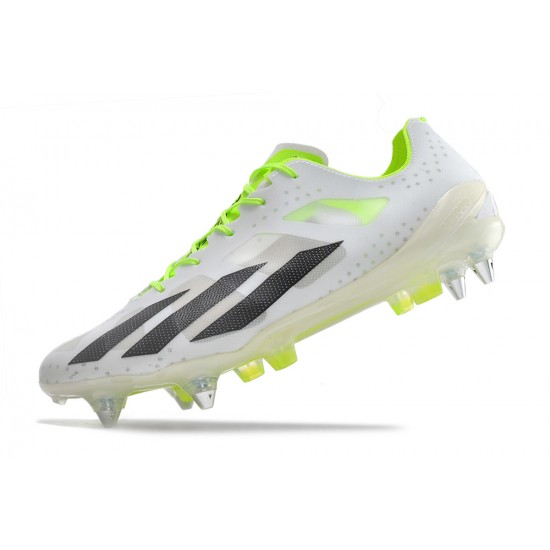Adidas X Crazyfast1 SG Yellow Green White Black Low Soccer Cleats
