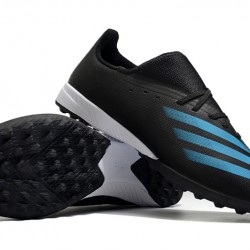 Adidas X Ghosted 3 TF Black Blue Soccer Cleats