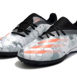 Adidas X Ghosted 3 TF White Black Orange Soccer Cleats