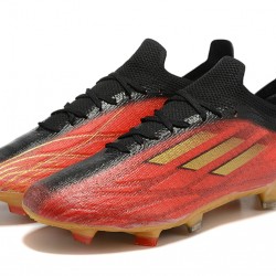 Adidas X Speedflow FG Low-top Black Gold Red Men Soccer Cleats