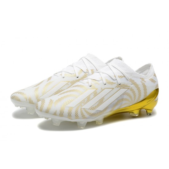 To Find A Ready Market Adidas X Speedportal .1 2022 World Cup Boots FG Low-top White Gold Soccer Cleats Online Shop