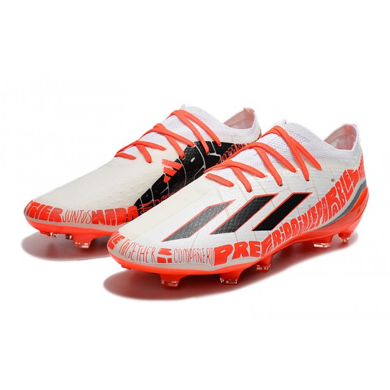 The Best Selling Line Adidas X Speedportal .1 2022 World Cup Boots FG Low-top White Red Soccer Cleats On Sale