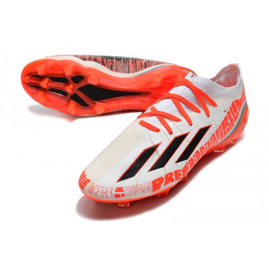 Adidas X Speedportal .1 2022 World Cup Boots FG Low-top White Red Soccer Cleats