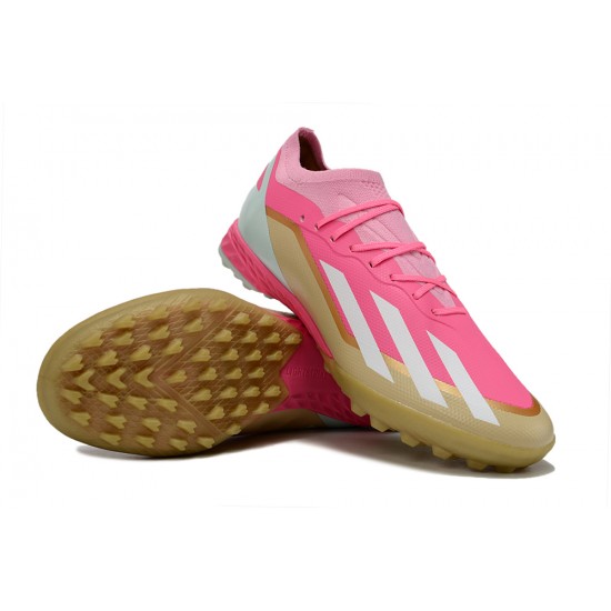 Choose To Buy Adidas X Speedportal.1 TF Pink and Gold Mens Soccer Cleats Shop Online