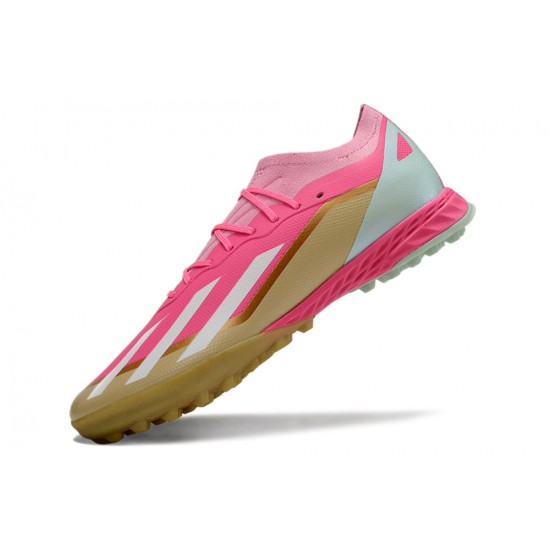 Choose To Buy Adidas X Speedportal.1 TF Pink and Gold Mens Soccer Cleats Shop Online