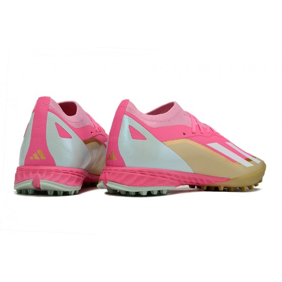 Choose To Buy Adidas X Speedportal.1 TF Pink and Gold Mens Soccer Cleats Shop Online