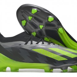 Adidas x23crazyfast.1 FG Low Soccer Cleats Black Green For Men 