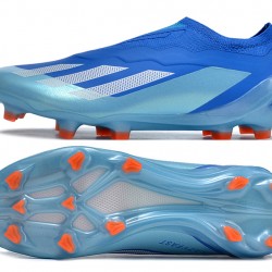 Adidas x23crazyfast.1 FG Low Soccer Cleats Blue Silver Orange For Men And Women 