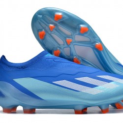 Adidas x23crazyfast.1 FG Low Soccer Cleats Blue Silver Orange For Men And Women 