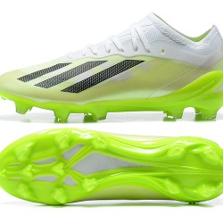 Adidas x23crazyfast.1 FG Low Soccer Cleats White Black Green For Men 