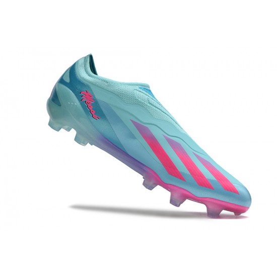 Adidas x23crazyfast.1 FG Soccer Cleats Pink Ltblue And Women