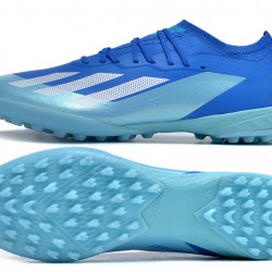 Adidas x23crazyfast.1 TF Low Soccer Cleats Blue Silver Orange For Men And Women 