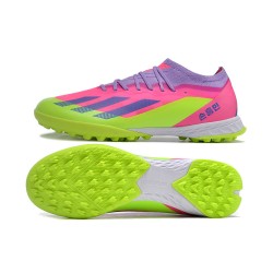Adidas x23crazyfast.1 TF Low Soccer Cleats Pink Purple Green For Men And Women 