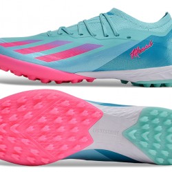 Adidas x23crazyfast.1 TF Soccer Cleats Pink Ltblue For Men And Women 
