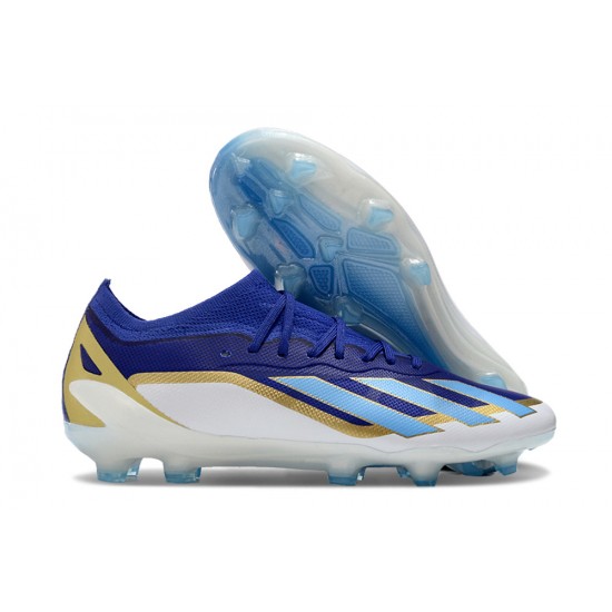 Shop Now Adidas X Speedportal.1 FG Bule and White Women and Men Soccer Cleats For Sale