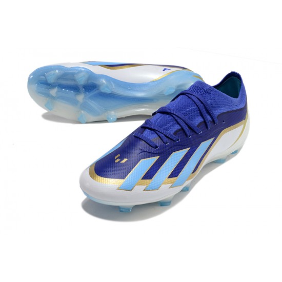 Shop Now Adidas X Speedportal.1 FG Bule and White Women and Men Soccer Cleats For Sale