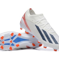 Adidas x23 crazyfast 1 FG White Black Orange For Men Low-top Soccer Cleats 