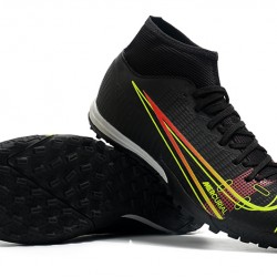 Newest Nike Superfly 8 Academy TF 39 45 Black Red Green High Soccer Cleats